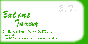 balint torma business card